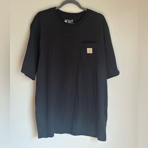 Carhartt Men’s Black Loose Fit Short Sleeve Pocket Front T-Shirt - Large